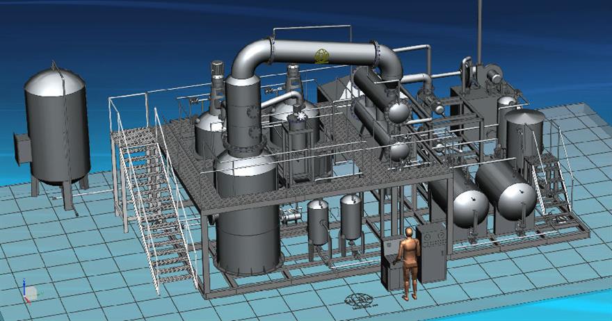 1-真空蒸餾設(shè)備三維圖.jpg 鋁帶 鋁箔軋制油過濾精餾設(shè)備/裝置