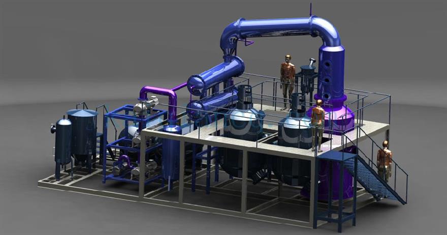 561628043987378745 (2).jpg 廢油蒸餾柴油設(shè)備驗收合格